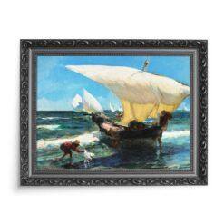 Joaquin Sorolla Bastida Na wybrzeżu Walencji 70×50 wydruk na płótnie CANVAS