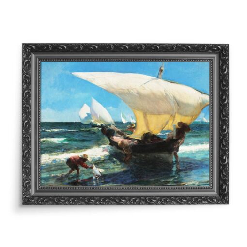 Joaquin Sorolla Bastida Na wybrzeżu Walencji 70x50 wydruk na płótnie CANVAS