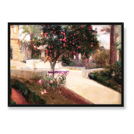 Joaquín Sorolla Bastida Ogród Alkazaru w Sewilli 70x50