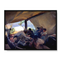 Joaquin Sorolla Lunch na łodzi 40x30 w RAMIE