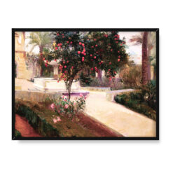 Joaquin Sorolla Ogród Alkazaru w Sewilli 40x30 w RAMIE