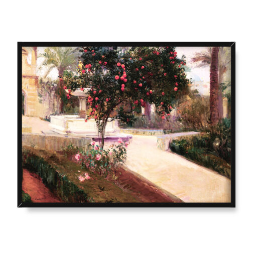 Joaquin Sorolla Ogród Alkazaru w Sewilli 40x30