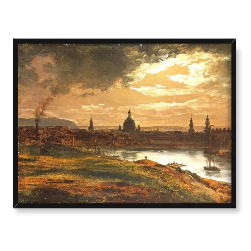 Johan Dahl Drezno w świetle księżyca 40x30 w RAMIE