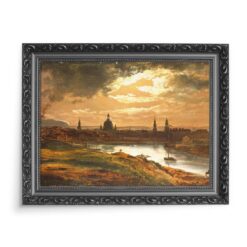 Johan Dahl Drezno w świetle księżyca 70x50 wydruk na płótnie CANVAS