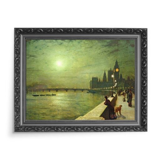 John Grimshaw Tamiza Westminster Londyn 70x50 wydruk na płótnie CANVAS