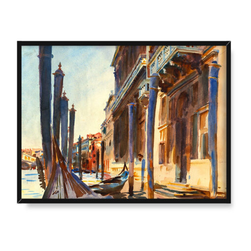 John Singer Sargent Cumowanie gondoli na Wielkim Kanale 40x30 w RAMIE