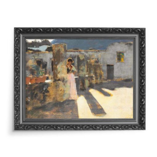 John Singer Sargent Dziewczyna na dachu Capri 70x50 wydruk na płótnie CANVAS