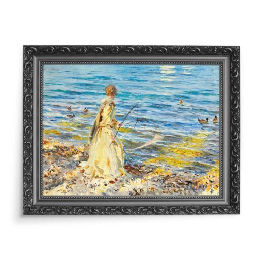John Singer Sargent Dziewczyna z wędką 70x50 wydruk na płótnie CANVAS
