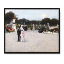 John Singer Sargent Florence and Paris W Ogrodach Luksemburskich 50×40