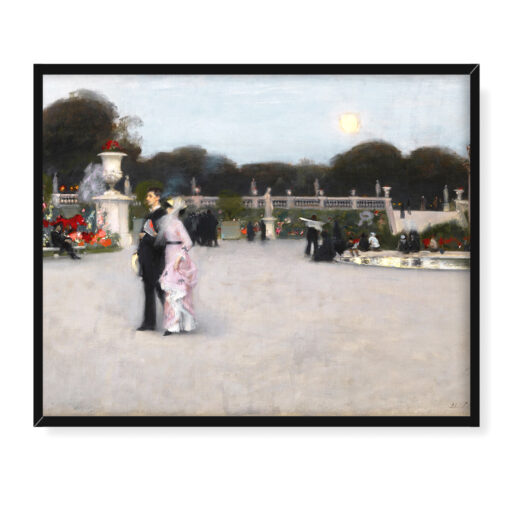John Singer Sargent Florence and Paris W Ogrodach Luksemburskich 50x40