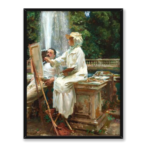 John Singer Sargent Fontanna Villa Torlonia Frascati Włochy 30x40 w RAMIE