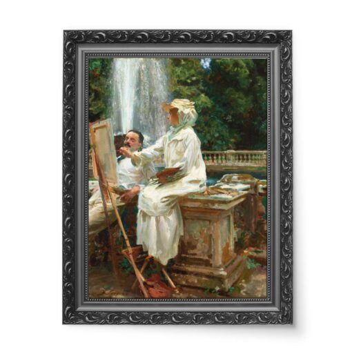 John Singer Sargent Fontanna Villa Torlonia Frascati Włochy 50x70 wydruk na płótnie CANVAS