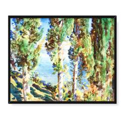 John Singer Sargent Korfu Cyprysy 50×40