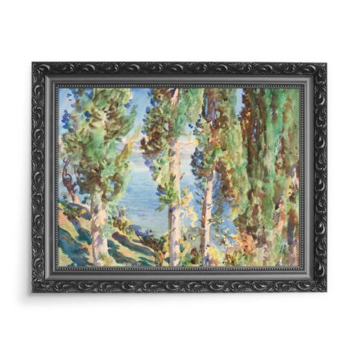 John Singer Sargent Korfu Grecja Cyprysy 70x50 wydruk na płótnie CANVAS