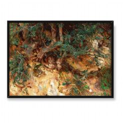 John Singer Sargent Korzenie dzikich drzew oliwnych Majorka 70×50
