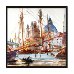 John Singer Sargent Kościół Santa Maria Della Salute Wenecja 50×50