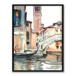 John Singer Sargent Most i kampanila Wenecja 30×40