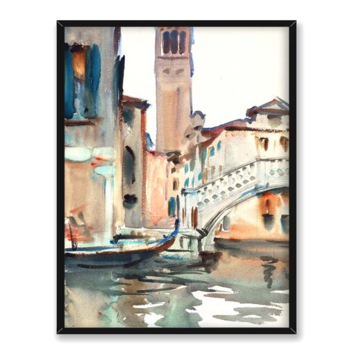 John Singer Sargent Most i kampanila Wenecja 30x40