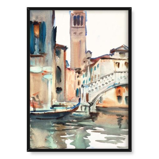 John Singer Sargent Most i kampanila Wenecja 50x70