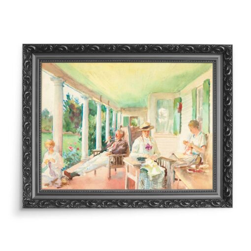 John Singer Sargent Na werandzie 70x50 wydruk na płótnie CANVAS