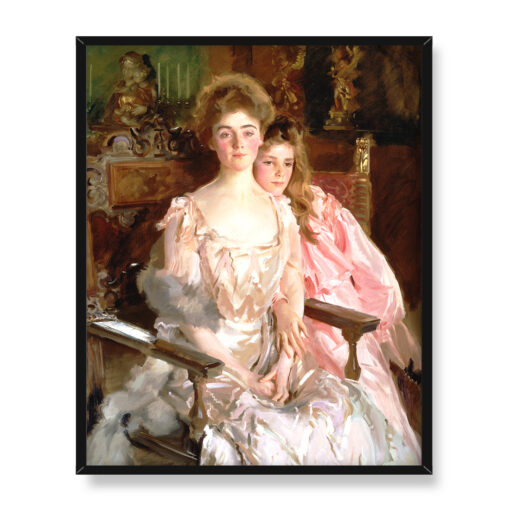 John Singer Sargent Pani Fiske Warren i jej córka Rachel 40x50 w RAMIE