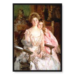 John Singer Sargent Pani Fiske Warren i jej córka Rachel 50×70
