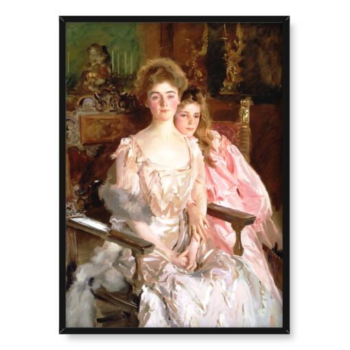 John Singer Sargent Pani Fiske Warren i jej córka Rachel 50x70