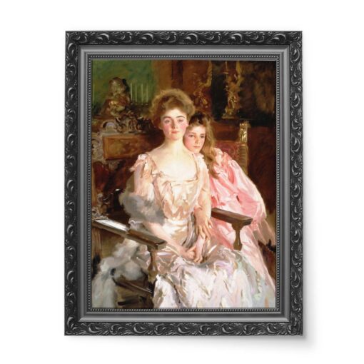 John Singer Sargent Pani Fiske Warren i jej córka Rachel 50x70 wydruk na płótnie CANVAS