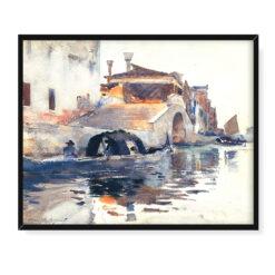John Singer Sargent Ponte Panada Fondamenta Nuove Wenecja 50×40
