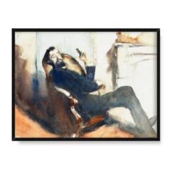 John Singer Sargent Portret Paula-Cesara Helleu 40×30