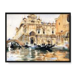 John Singer Sargent Rio dei Mendicanti Wenecja 40×30