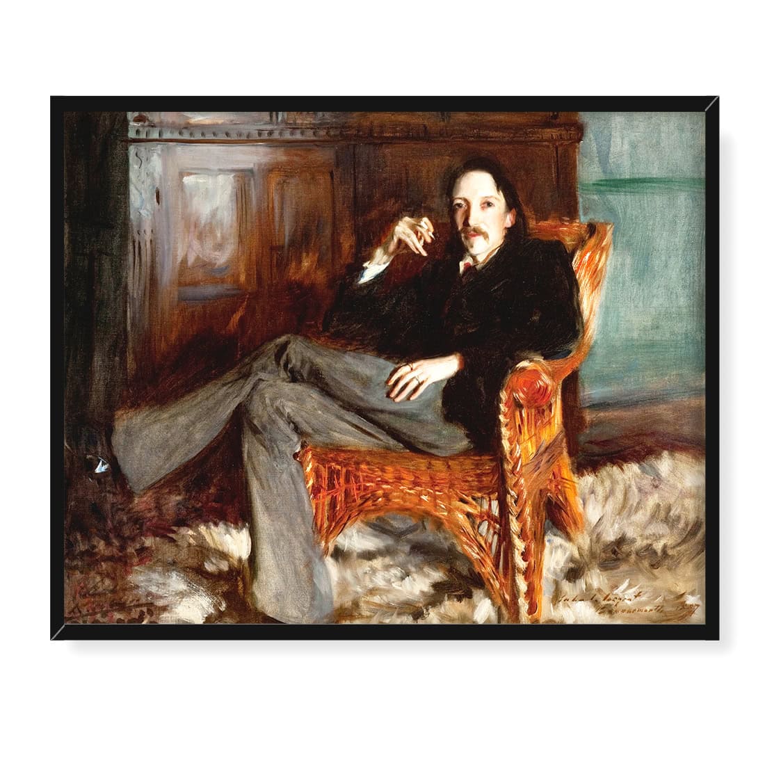 John Singer Sargent Robert Louis Stevenson 50x40 w RAMIE