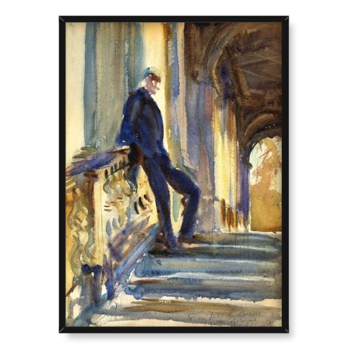 John Singer Sargent Sir Neville Wilkinson na schodach 50x70