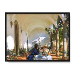 John Singer Sargent Śniadanie w loggii 40×30