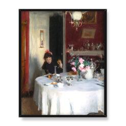 John Singer Sargent Stół śniadaniowy 40×50