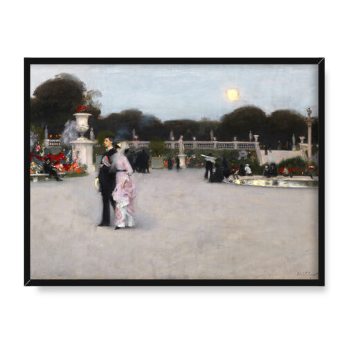 John Singer Sargent W Ogrodach Luksemburskich 40x30