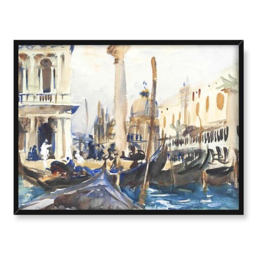 John Singer Sargent Wenecja Gondole 40x30 w RAMIE