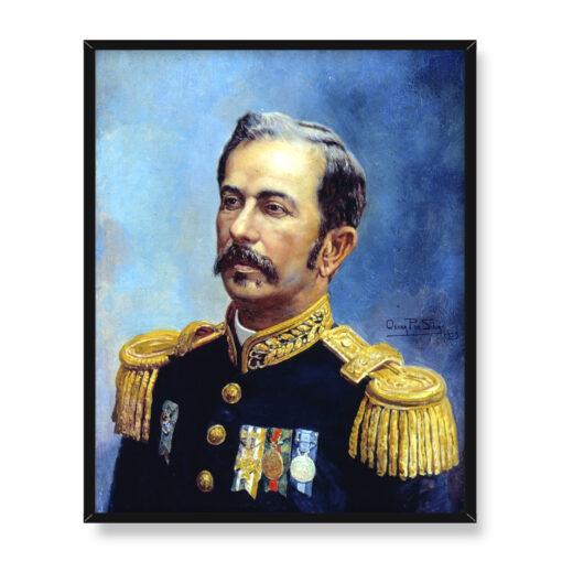 Jose Ferraz de Almeida Junior Portret marszałka Floriano Peixoto 40x50 w RAMIE