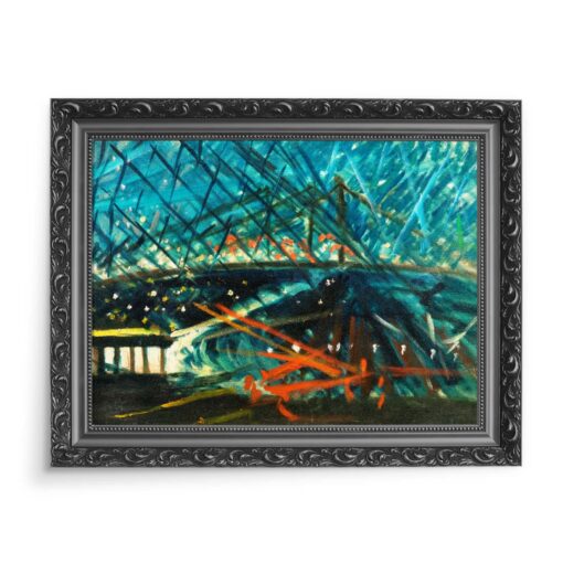 Joseph Stella Most Brooklyński nocą 70x50 wydruk na płótnie CANVAS