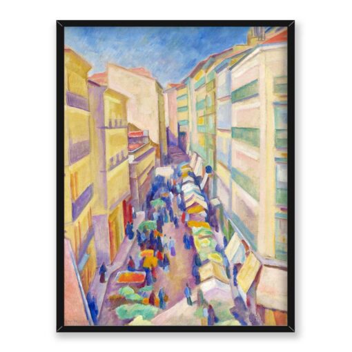 Józef Pankiewicz Ulica w Madrycie Hiszpania 30x40