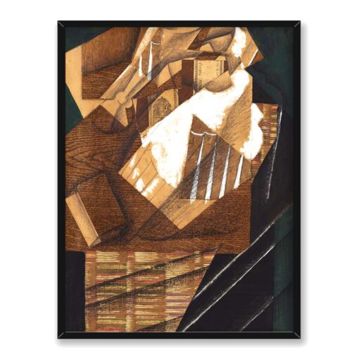 Juan Gris Karafka szklanka i paczka tytoniu 30x40 w RAMIE