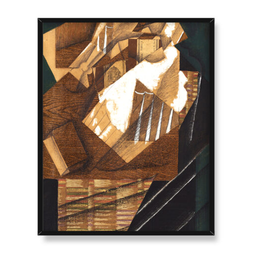 Juan Gris Karafka szklanka i paczka tytoniu 40x50 w RAMIE