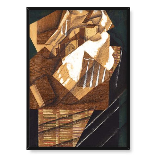 Juan Gris Karafka szklanka i paczka tytoniu 50x70