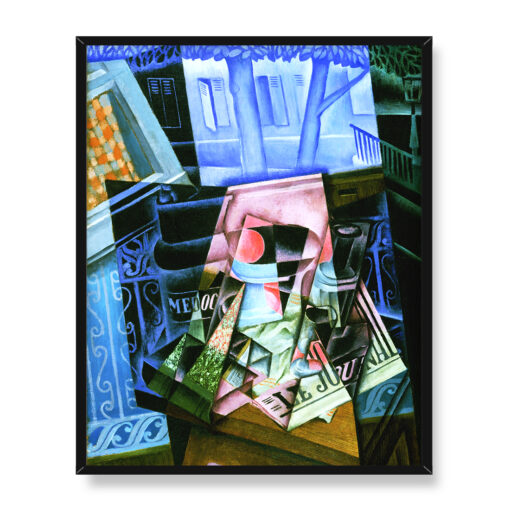 Juan Gris Martwa natura przed otwartym oknem 40x50 w RAMIE