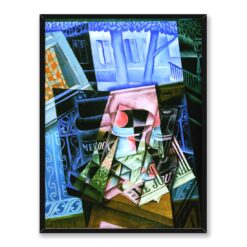 Juan Gris Martwa natura przed otwartym oknem Place Ravignan 30x40 w RAMIE