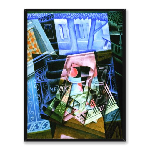 Juan Gris Martwa natura przed otwartym oknem Place Ravignan 30x40 w RAMIE