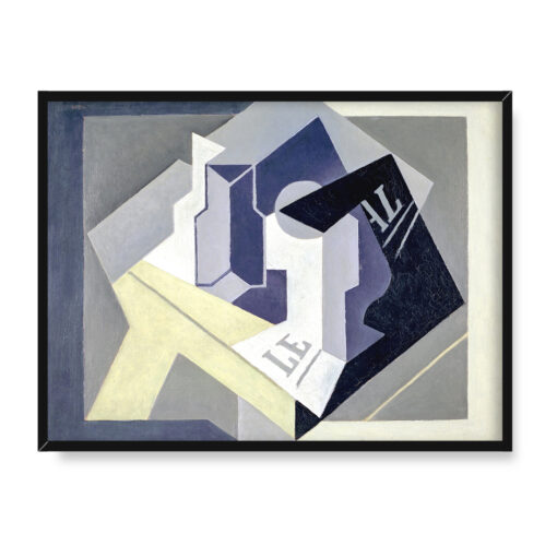 Juan Gris Miska na owoce i gazeta 40x30 w RAMIE