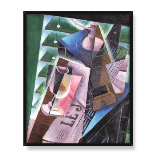 Juan Gris Młynek do kawy i szklanka 40x50 w RAMIE