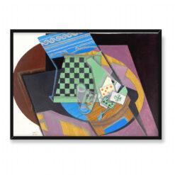 Juan Gris Szachownica i karty do gry 70×50