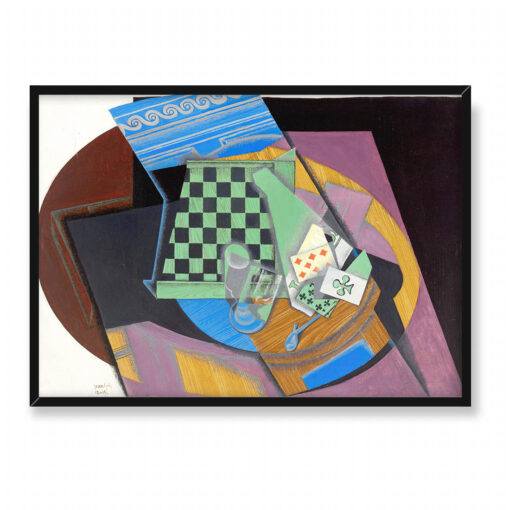 Juan Gris Szachownica i karty do gry 70x50